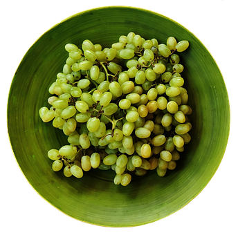 Fresh Green Grapesin Bowl PNG