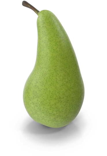 Fresh Green Pear Standing PNG