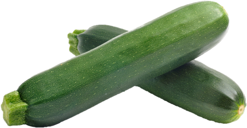 Fresh Green Zucchini Crossed PNG