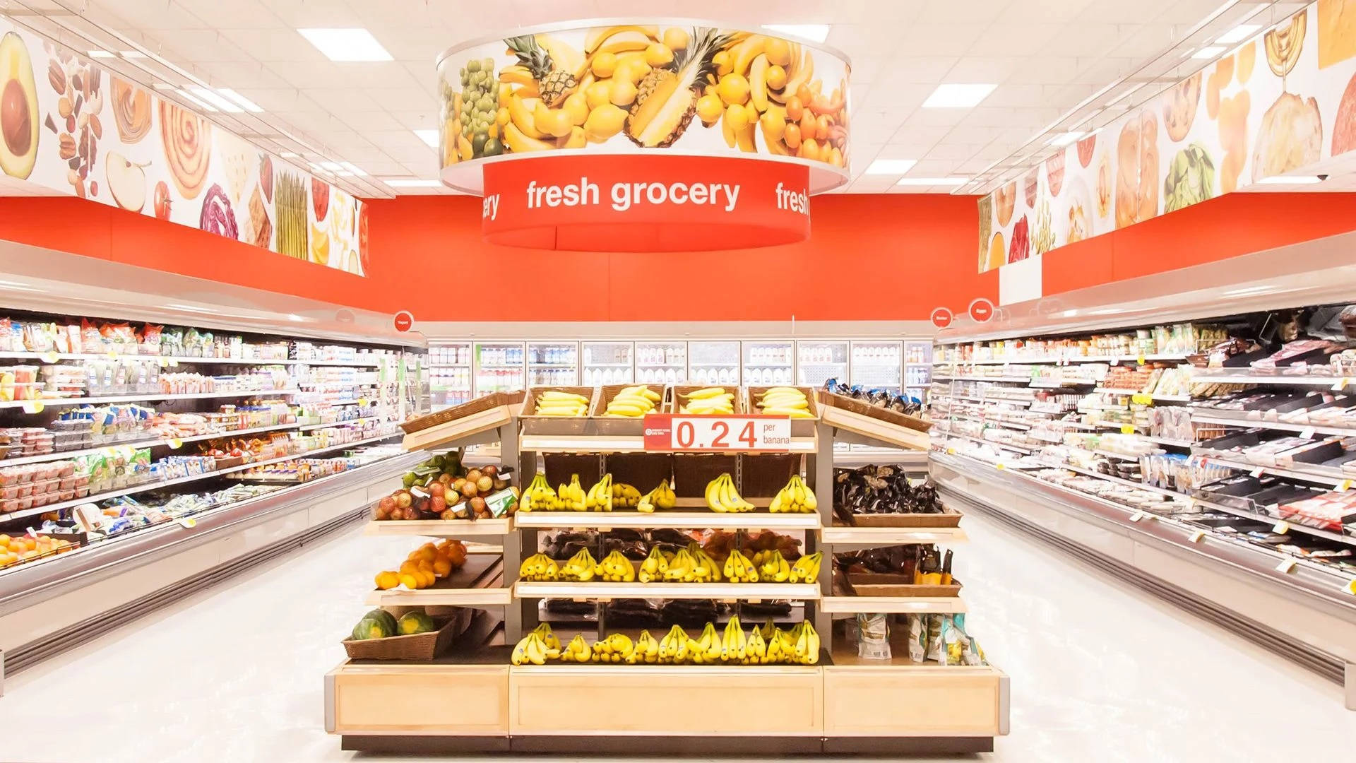 Fresh Groceries In The Supermarket Wallpaper