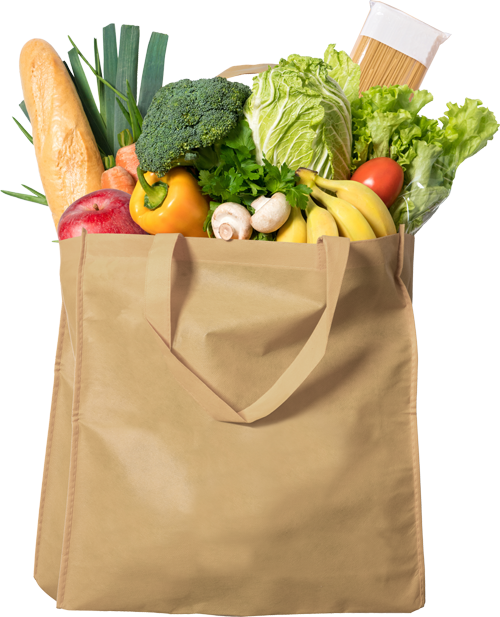 Fresh Groceriesin Paper Bag PNG