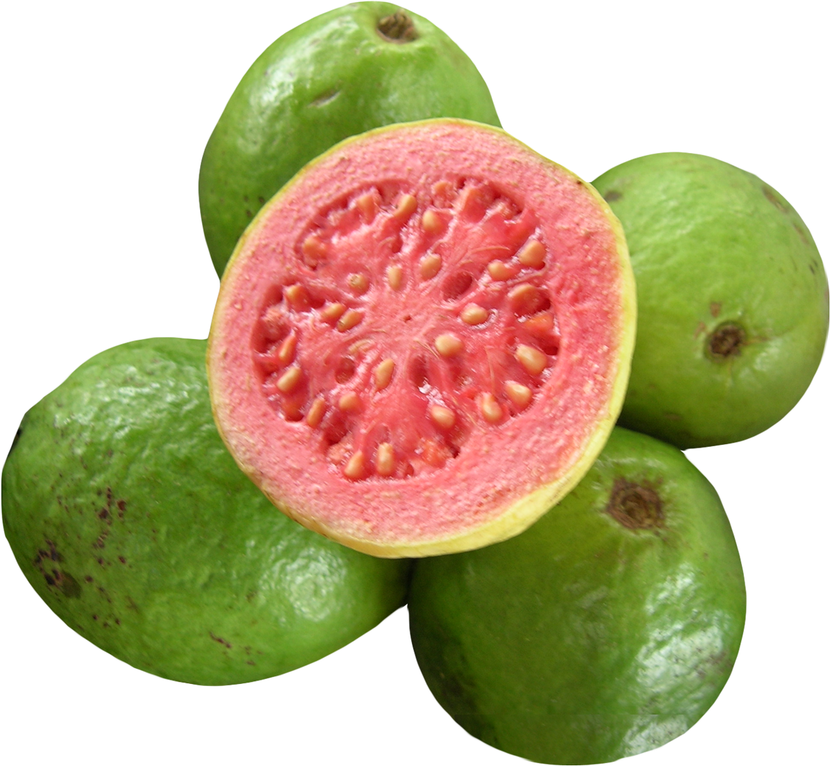 Fresh Guava Fruit Half Cut PNG