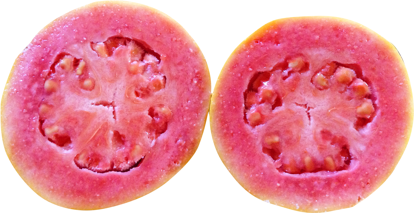 Fresh Guava Halves Cut PNG