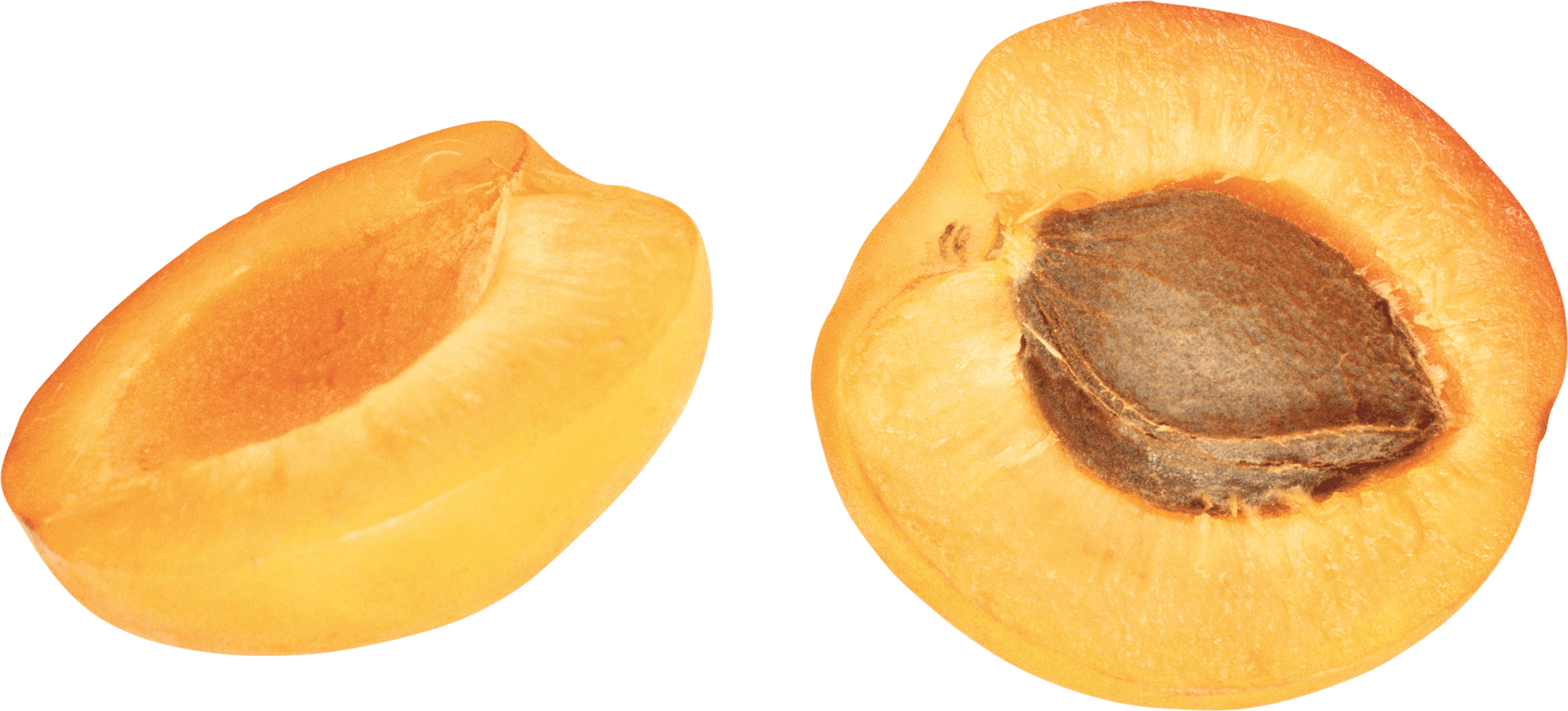 Fresh Halved Apricotwith Seed PNG