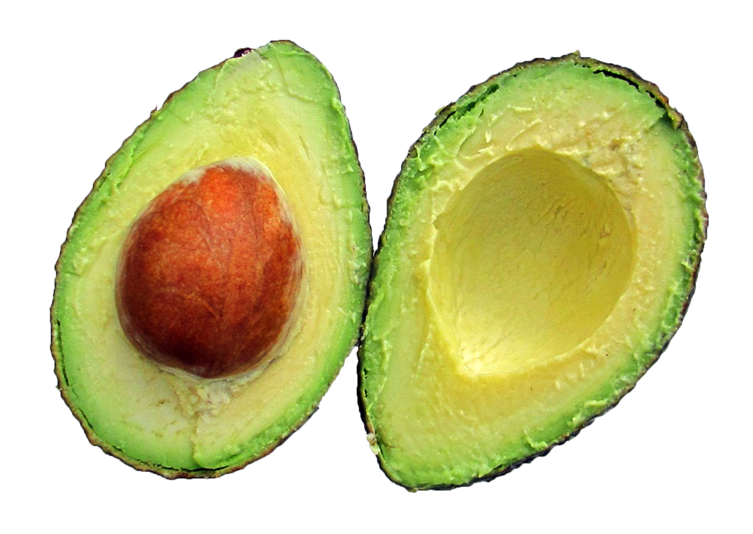 Fresh Halved Avocado PNG