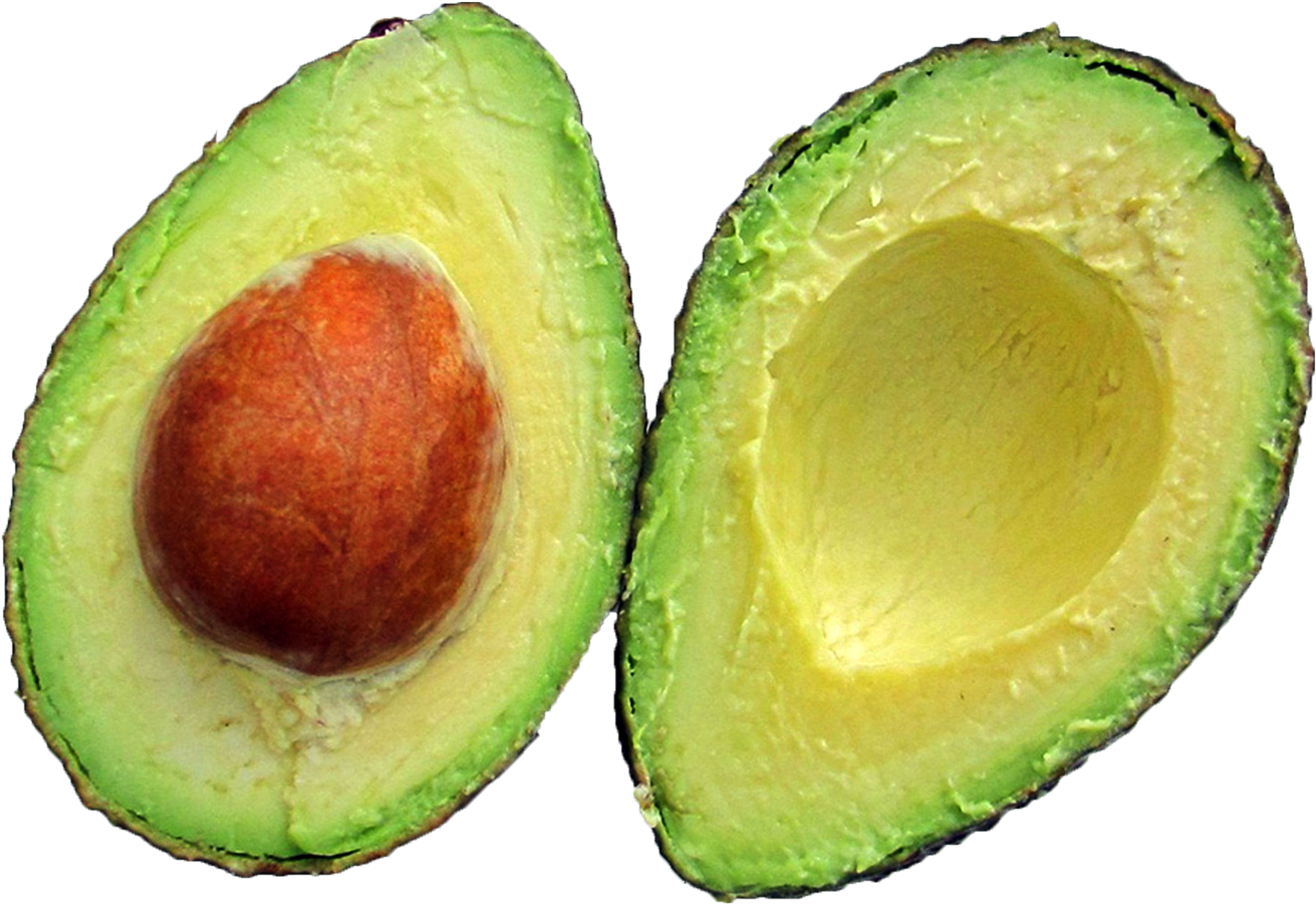 Fresh Halved Avocado PNG