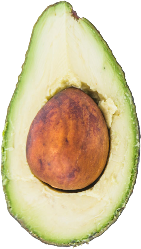 Fresh Halved Avocado With Pit PNG