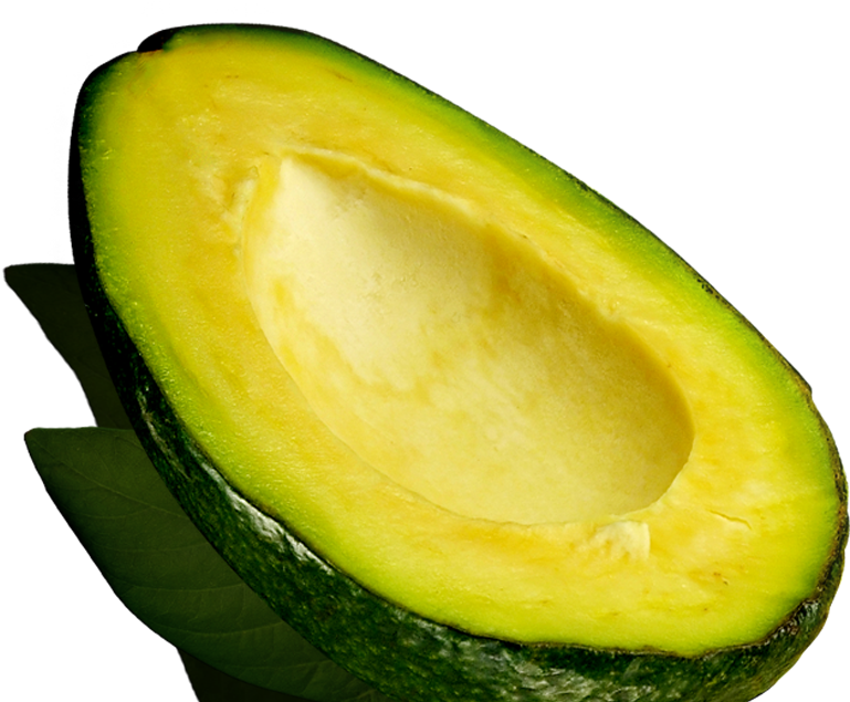 Fresh Halved Avocado With Pit Removed PNG