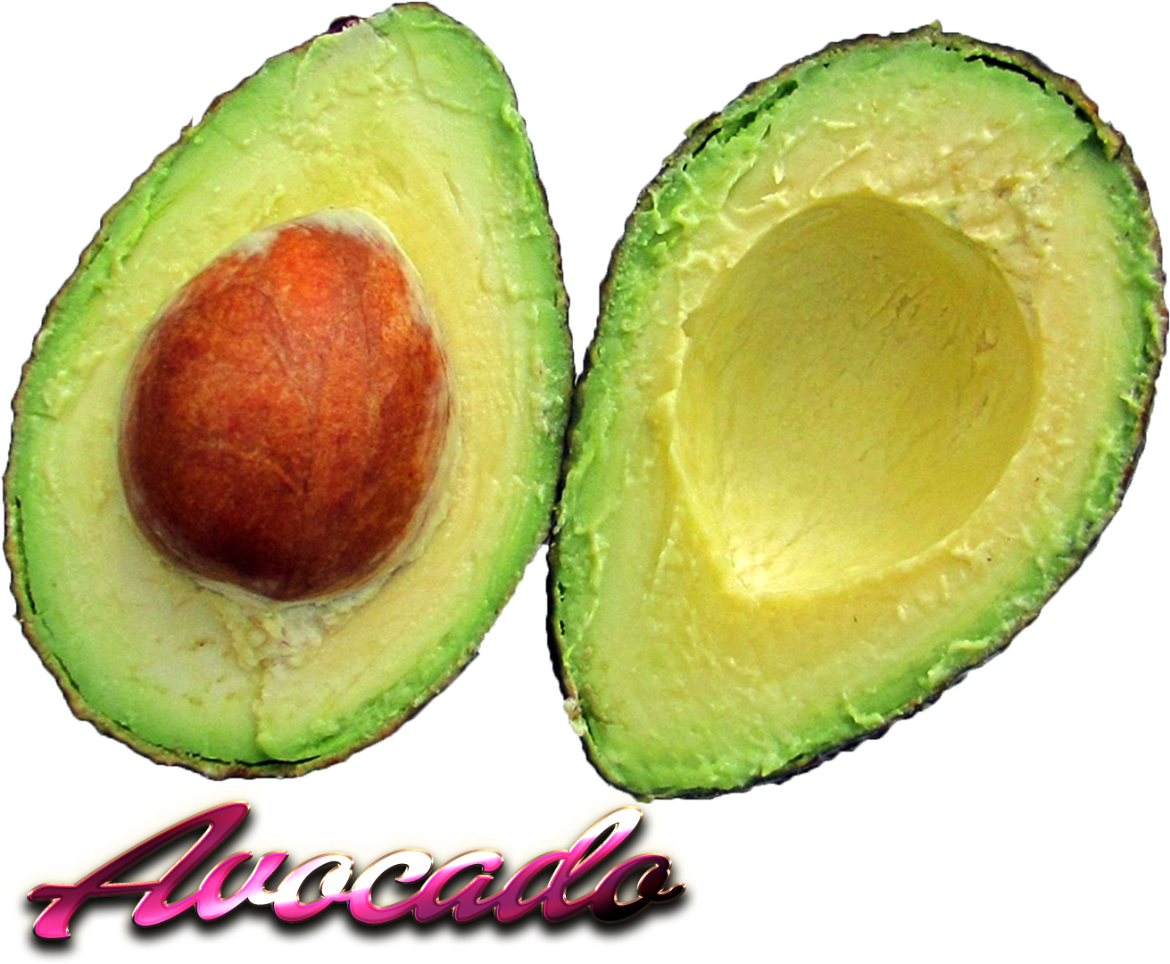 Fresh Halved Avocado With Seed PNG