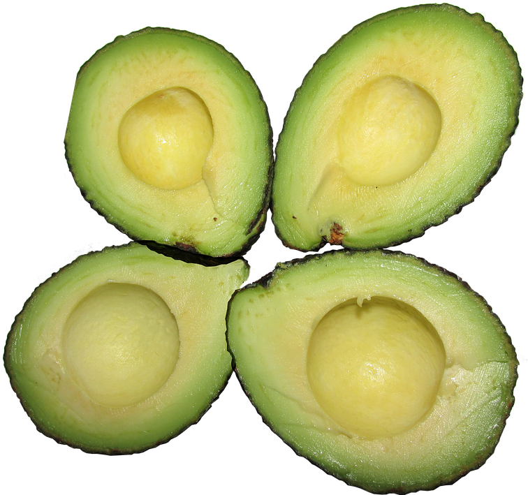 Fresh Halved Avocados.png PNG