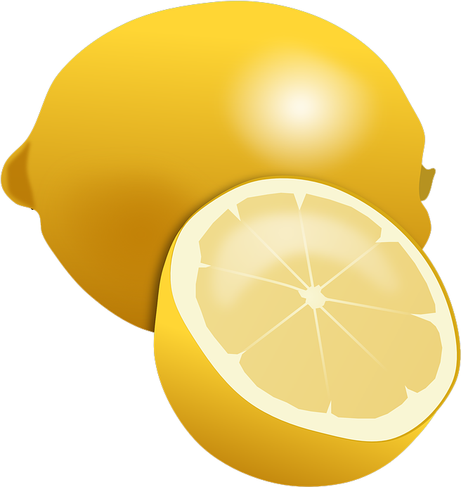 Fresh Lemon Slice Illustration PNG