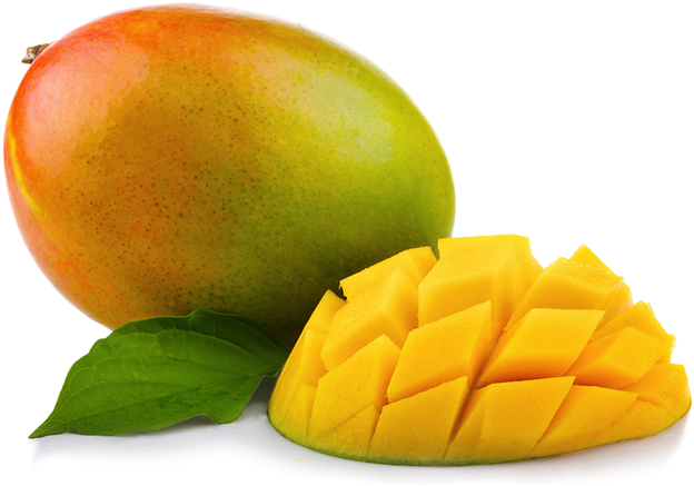 Fresh Mangoand Cubed Slices PNG