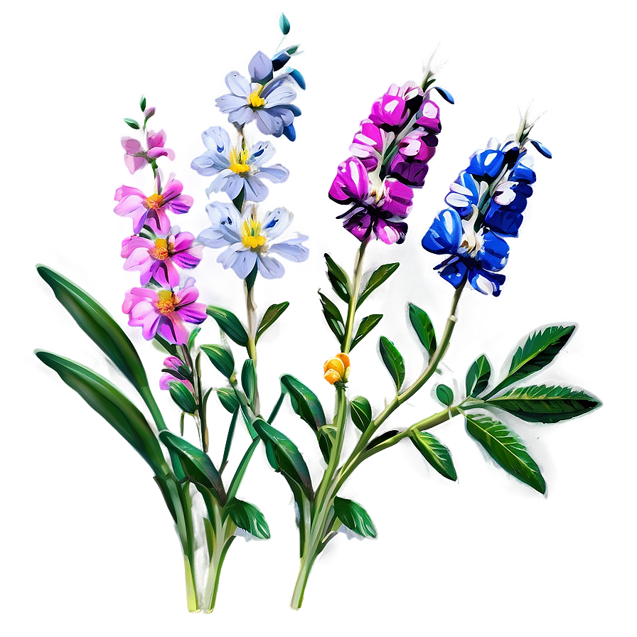 Fresh Morning Wildflowers Png Vpp PNG