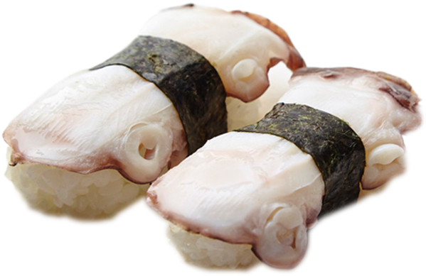 Fresh Octopus Nigiri Sushi PNG