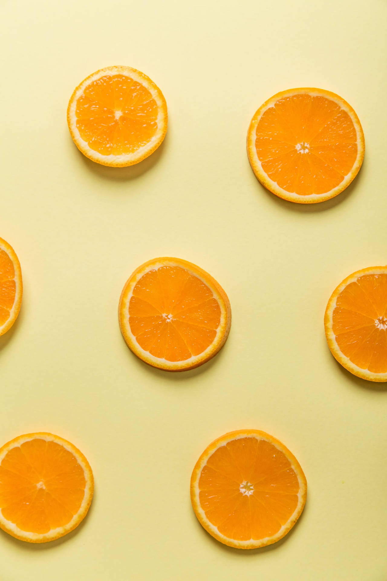 Giallo Neon Di Frutta Fresca Arancione Sfondo