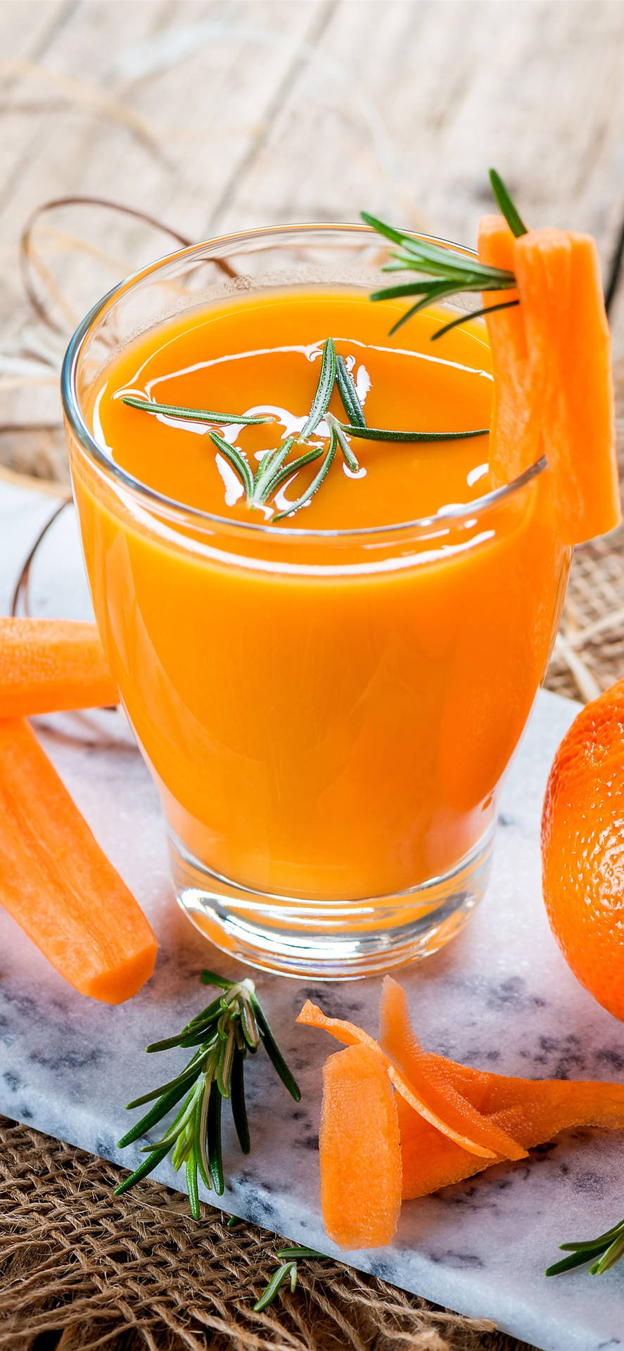 Fresh Orange Juice With Rosemary Wallpaper