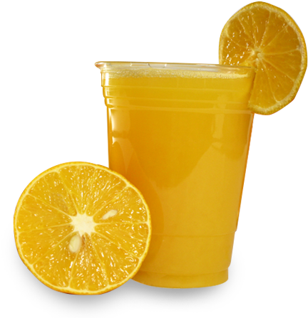 Fresh Orange Juicein Cup PNG