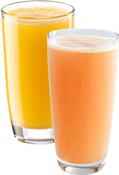Fresh Orangeand Carrot Juices PNG