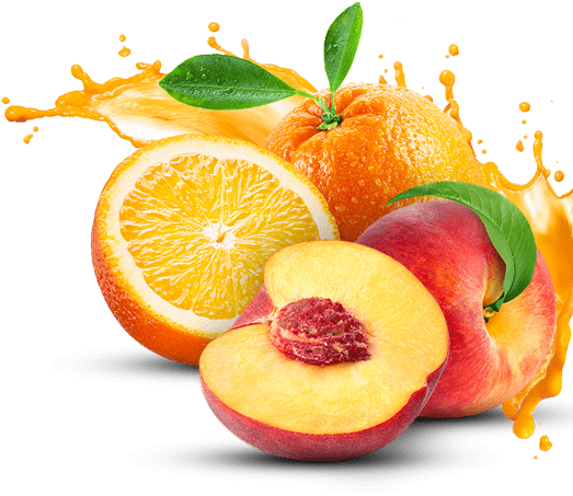 Fresh Orangeand Peach Splash PNG