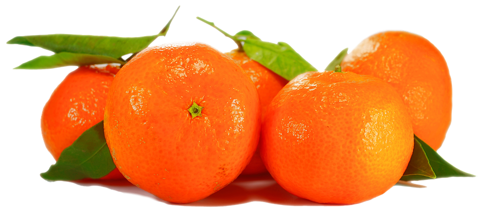 Fresh Orangeswith Leaves PNG
