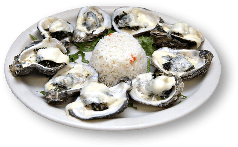 Download Fresh Oysters With Rice Plate | Wallpapers.com