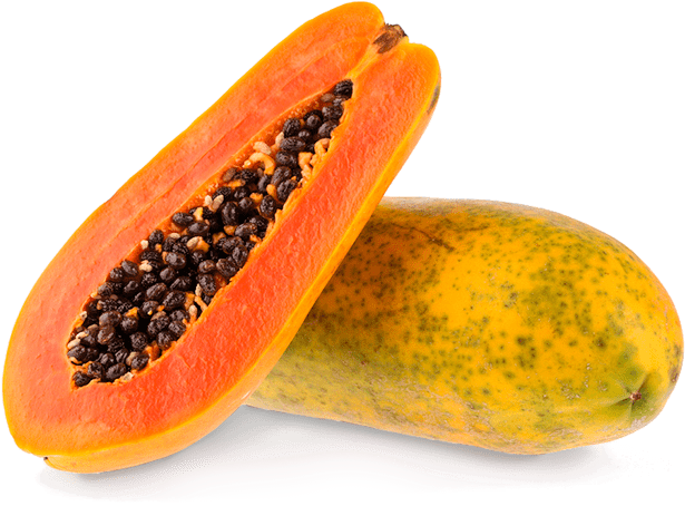 Fresh Papaya Halvedand Whole PNG