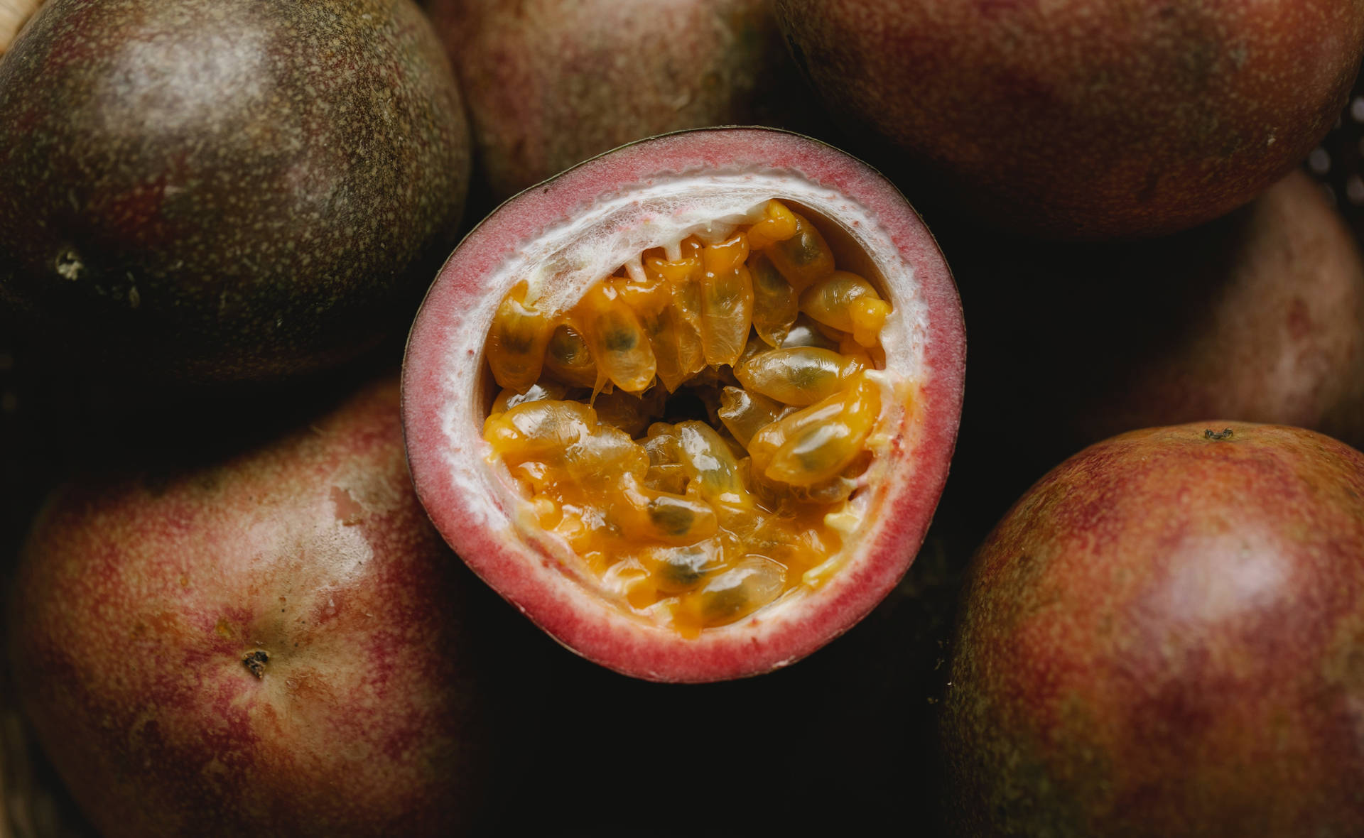 Fresh Passion Fruit With Pulps Wallpaper