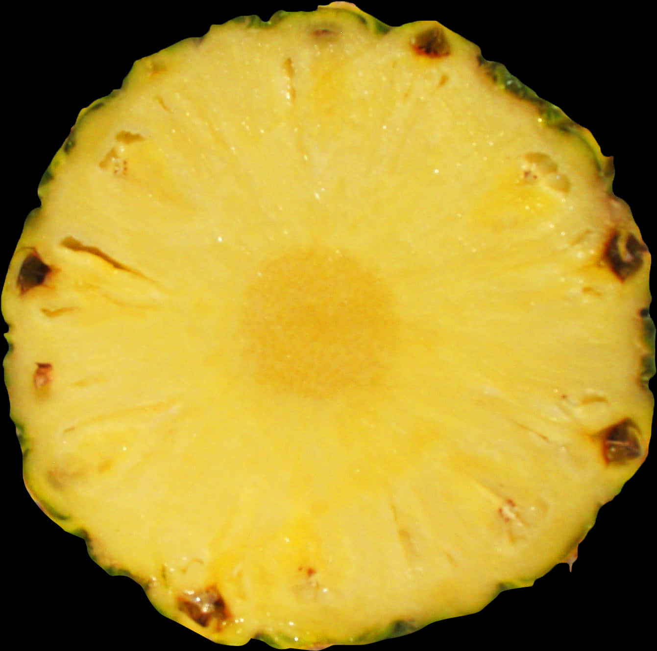Fresh Pineapple Slice Cross Section.jpg PNG
