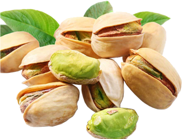 Fresh Pistachios With Leaves.png PNG