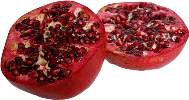 Fresh Pomegranate Halves.png PNG