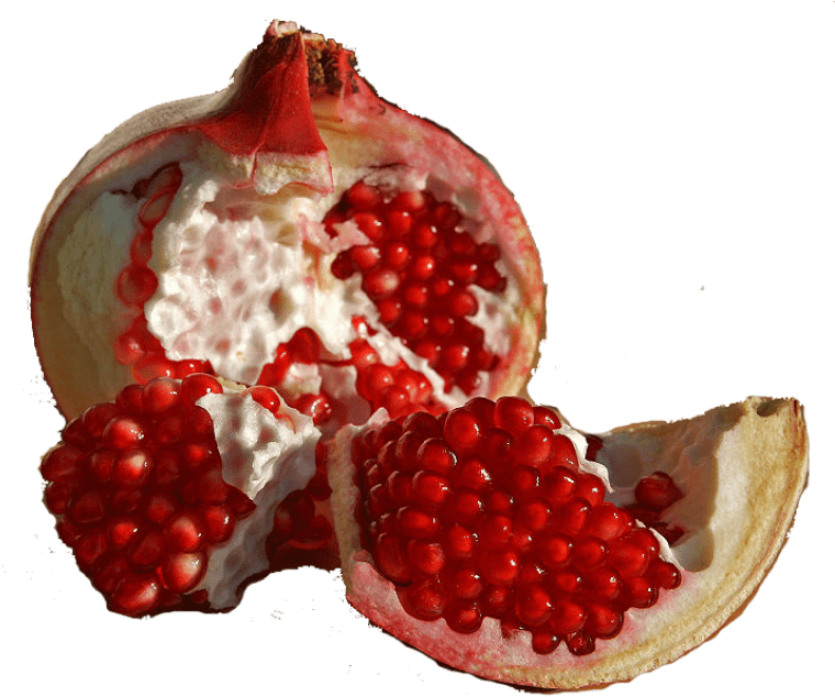 Fresh Pomegranate Open Split PNG