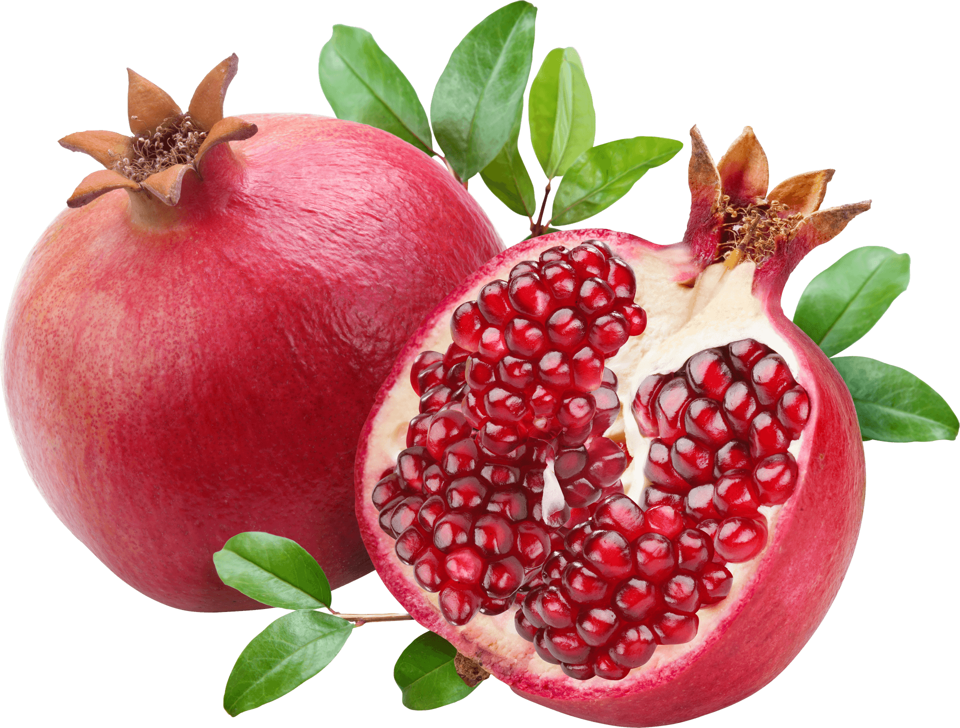 Fresh Pomegranateand Half Cut Transparent Background PNG