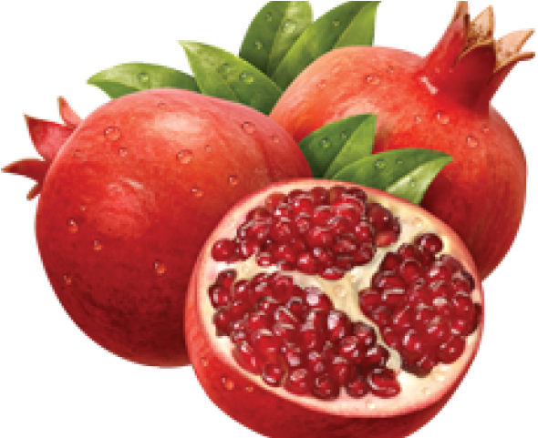 Fresh Pomegranateand Half Cut With Seeds PNG