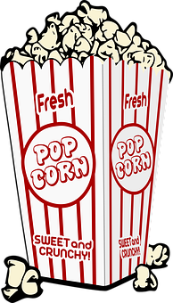 Fresh Popcorn Bucket Illustration PNG