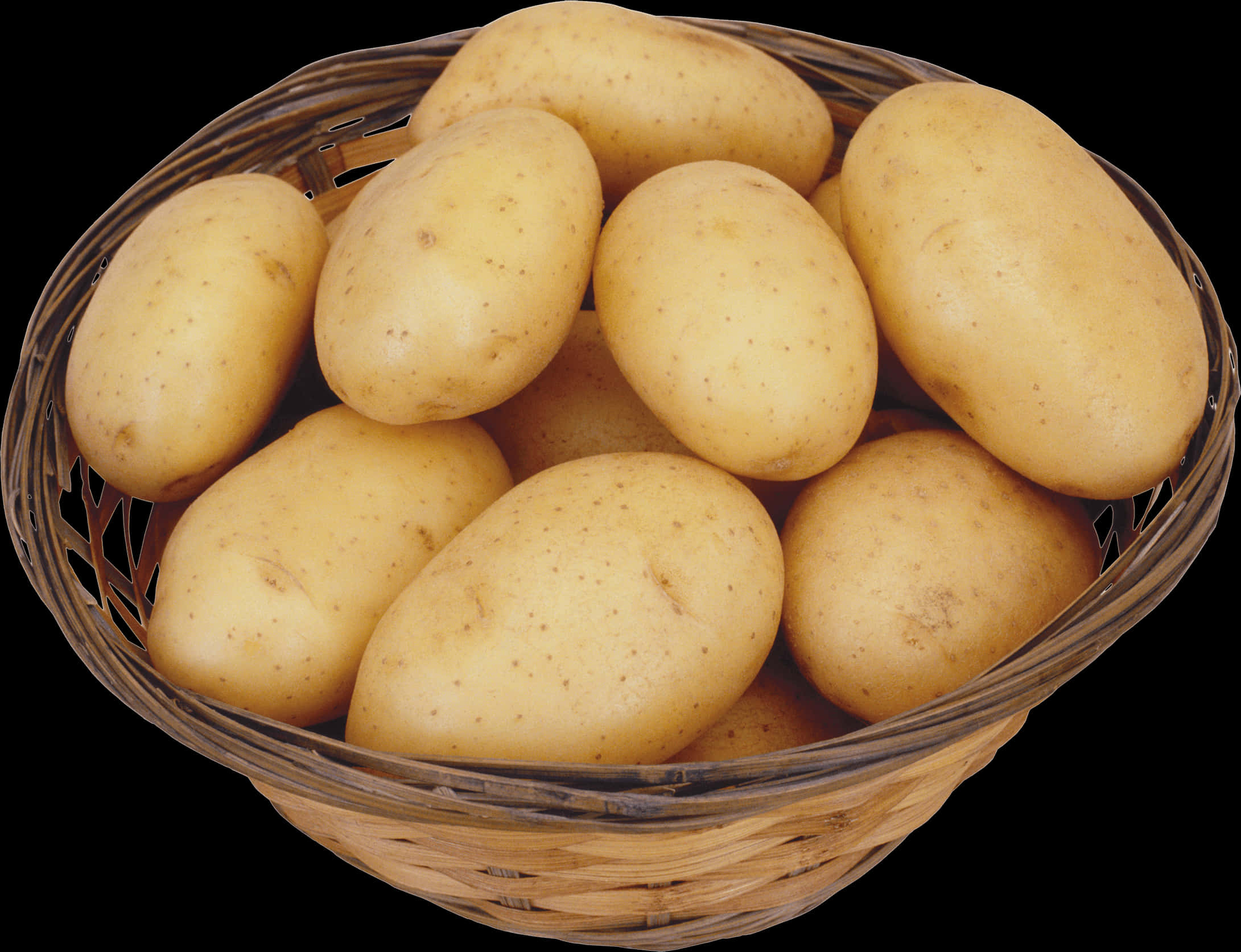 Fresh Potatoesin Basket PNG