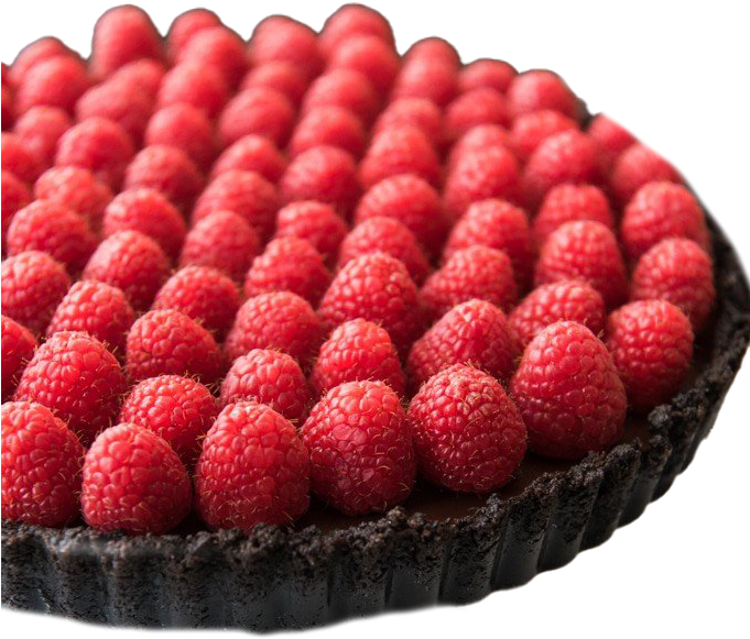 Fresh Raspberry Tart Closeup PNG