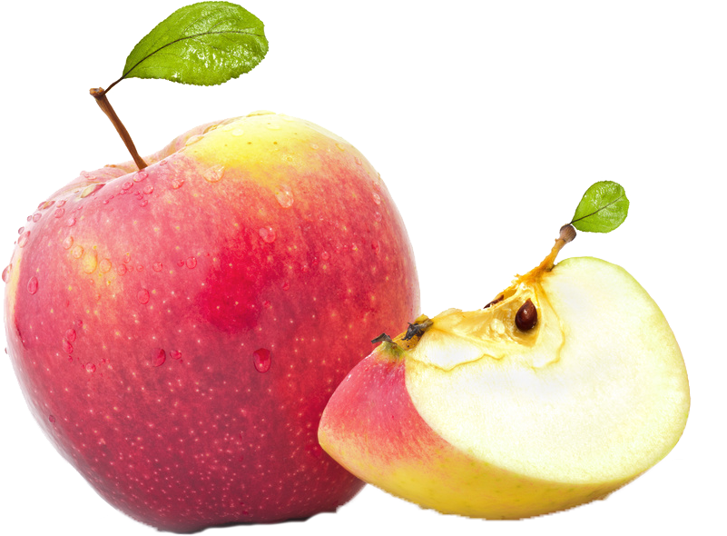 Fresh Red Appleand Slice.png PNG