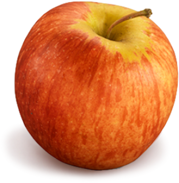 Fresh Red Appleon Plate PNG