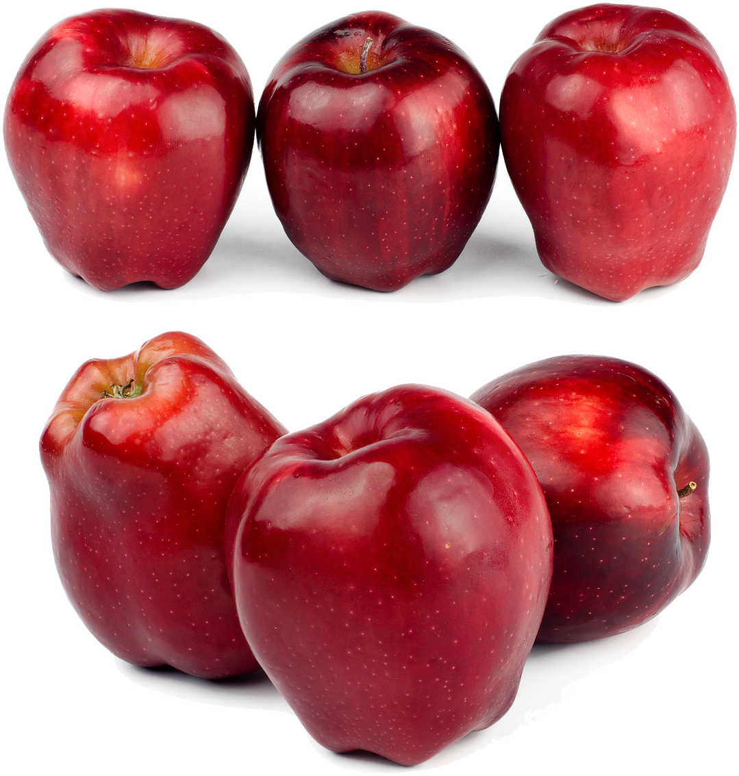 Fresh Red Apples Isolated PNG