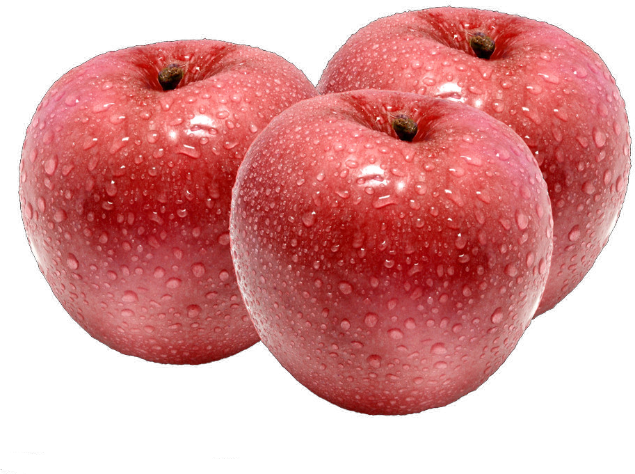 Fresh Red Apples With Water Droplets.png PNG