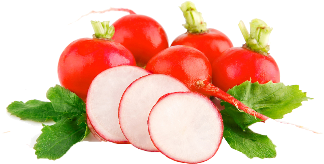 Fresh Red Radisheswith Slices.png PNG