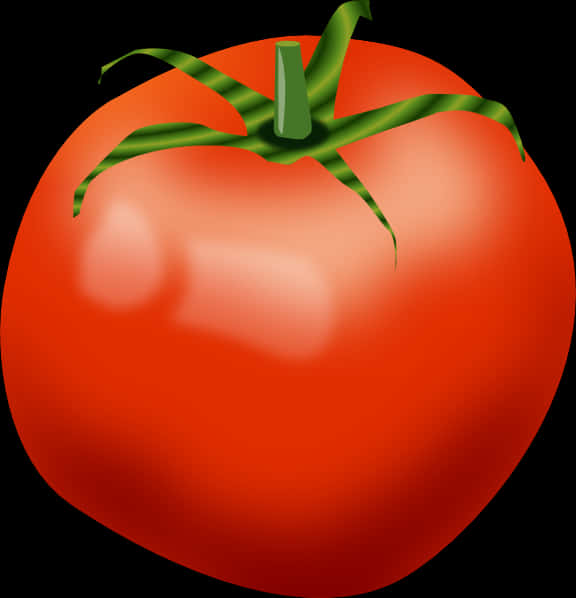 Fresh Red Tomato Illustration PNG
