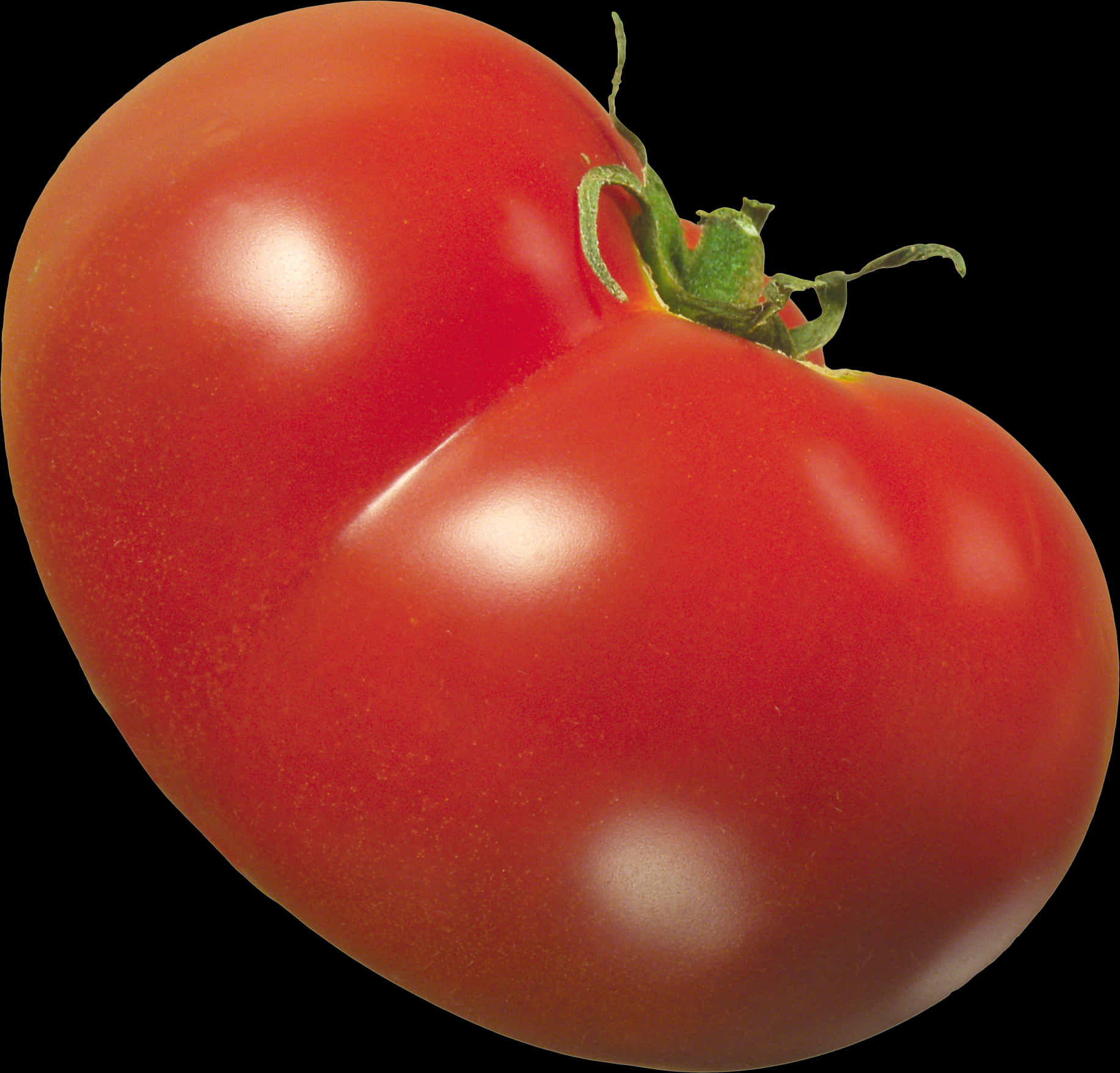 Fresh Red Tomato Isolatedon Black PNG