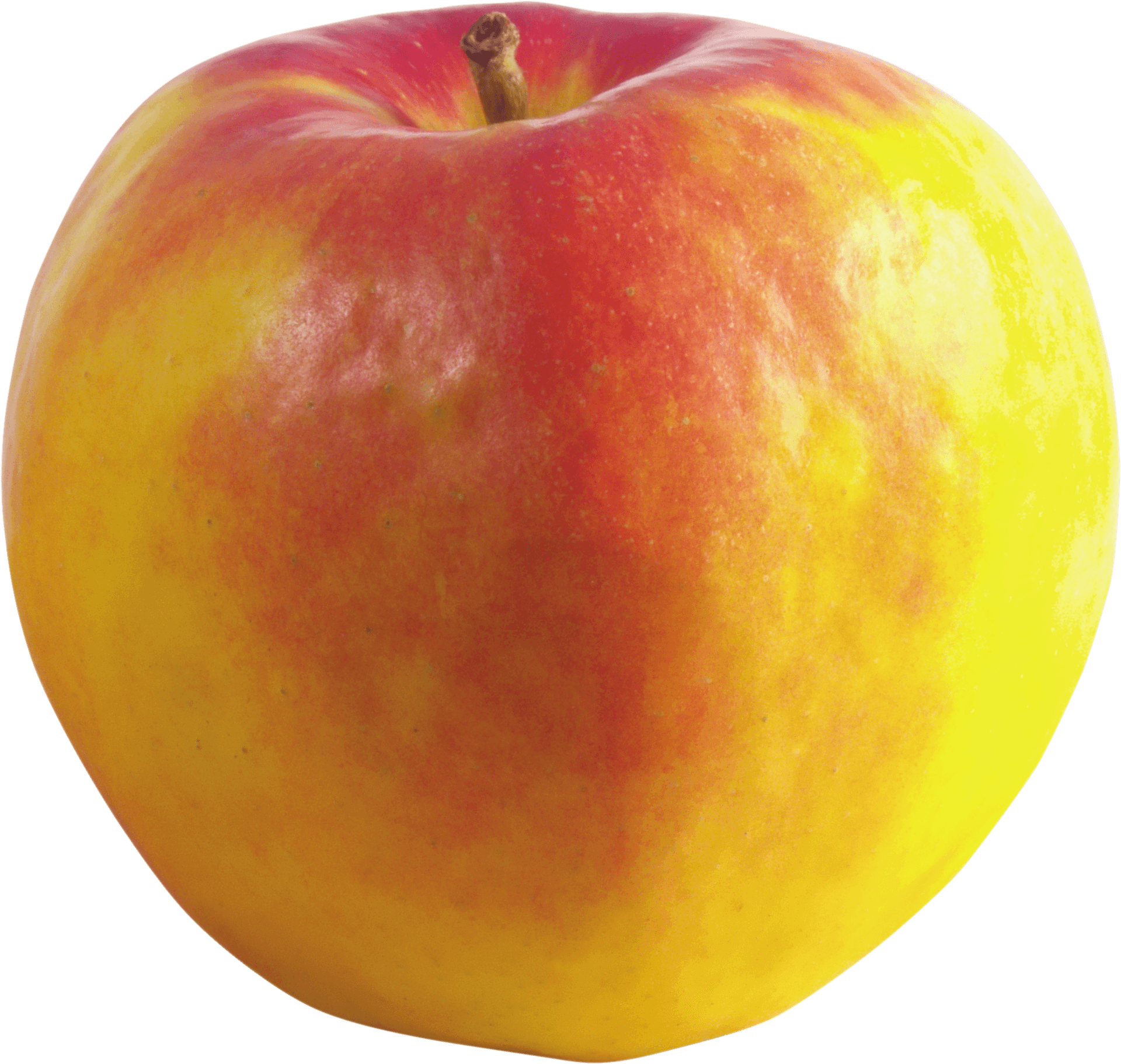 Fresh Red Yellow Apple Isolated.png PNG