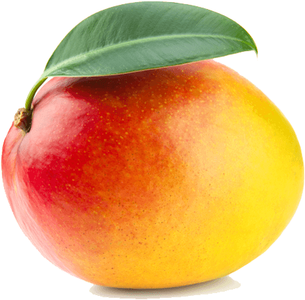 Fresh Ripe Mango With Leaf PNG