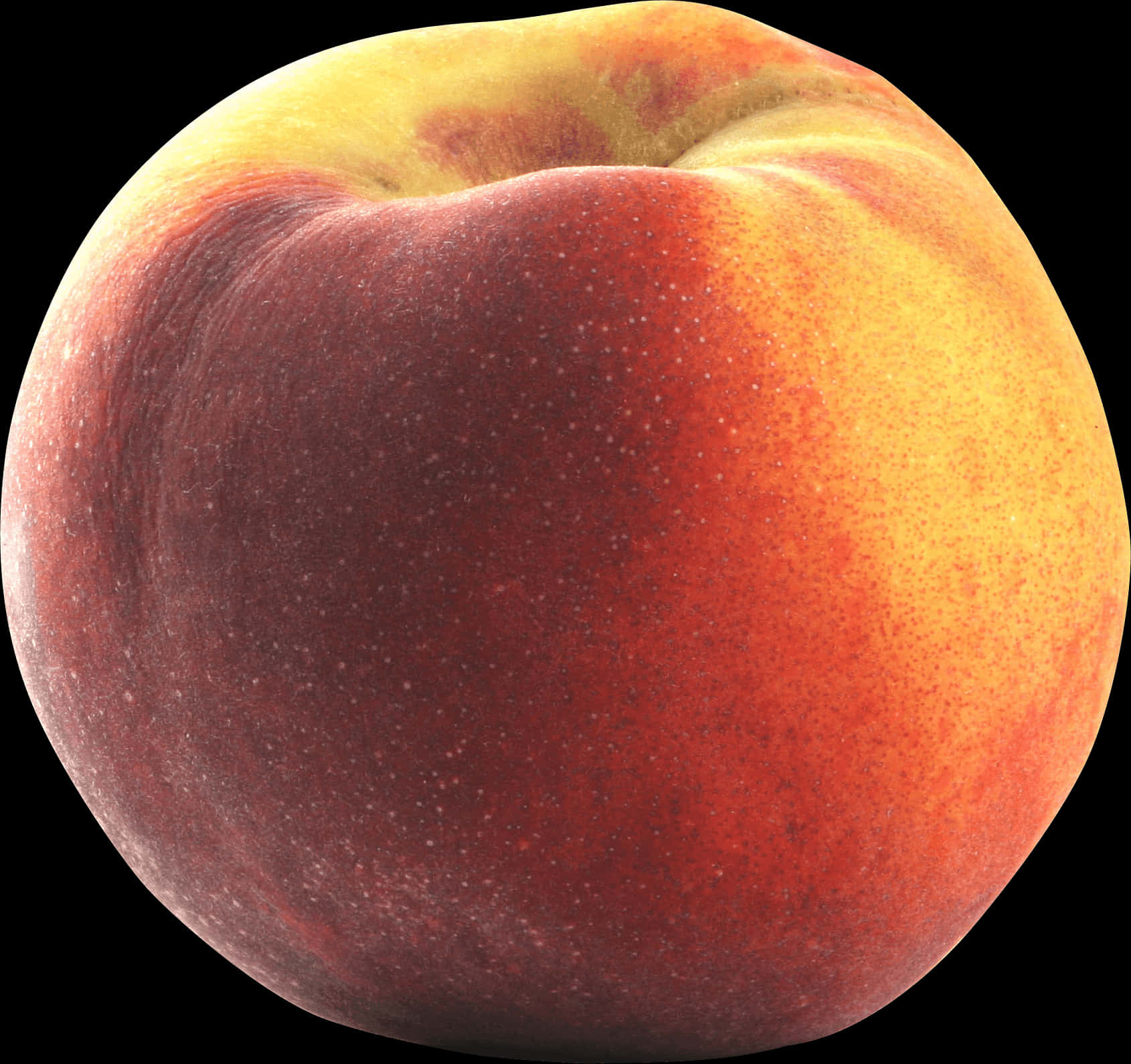 Fresh Ripe Peach Closeup PNG