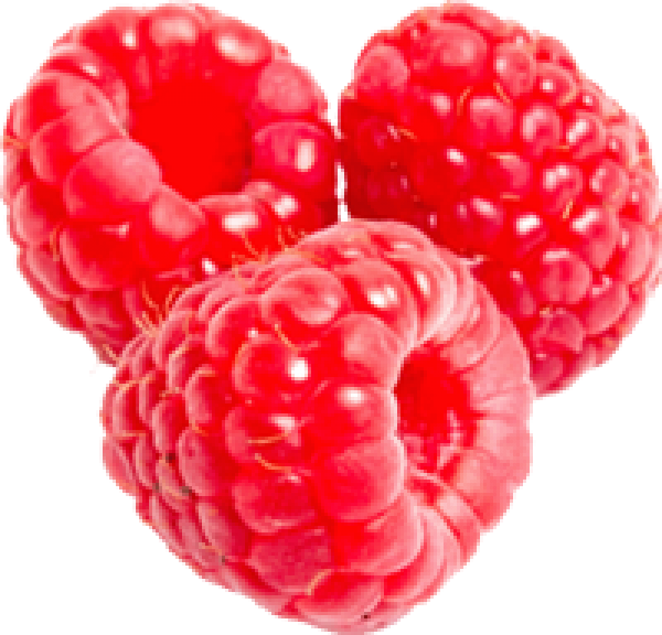 Fresh Ripe Raspberries Cluster.png PNG