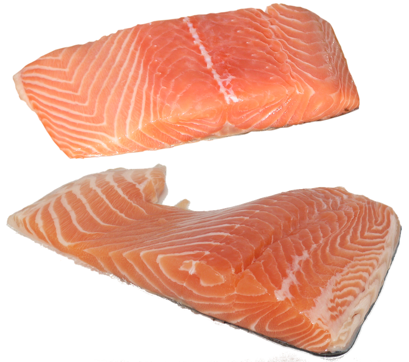 Fresh Salmon Fillets Transparent Background PNG