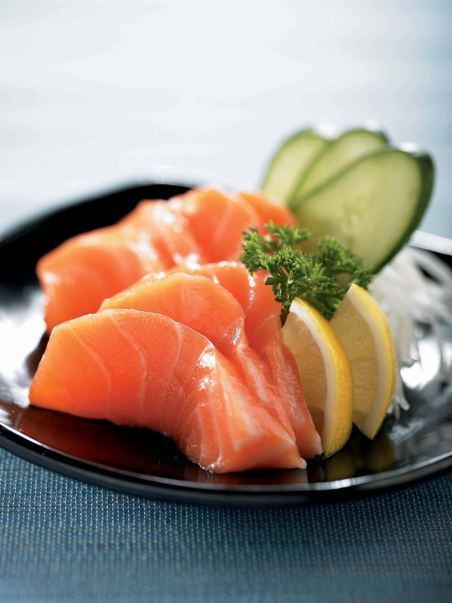 Fresh Salmon Sashimi Delicacy Wallpaper