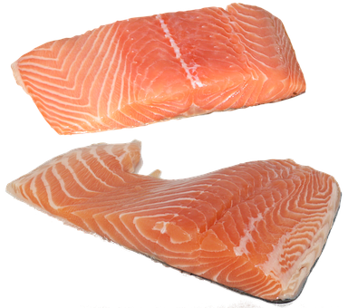 Fresh Salmon Steaks Isolated PNG